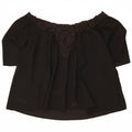 Damski top Zara Crop Oversize z odkrytymi ramionami UK 16, duży, czarny w kwiaty