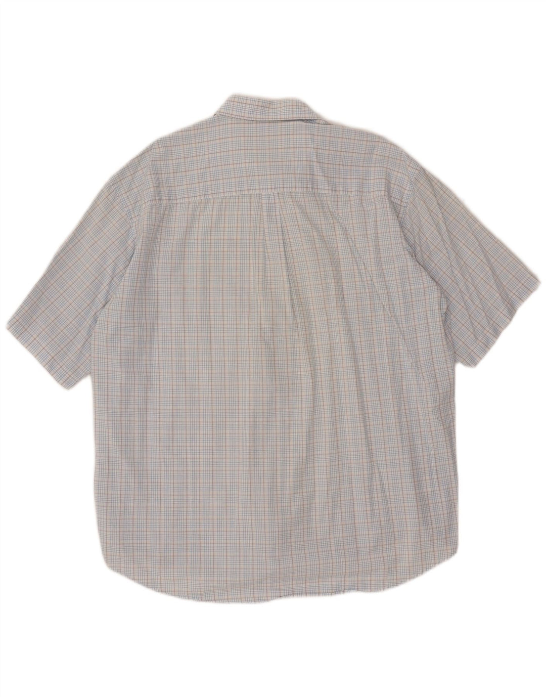 Męska koszula z krótkim rękawem ASICS 2XL, bawełniana niebieska kratka