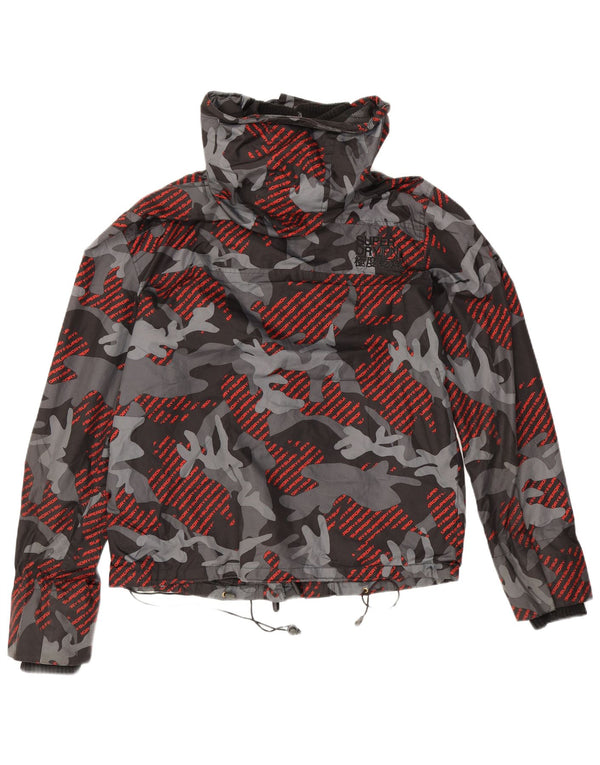 Męska wiatrówka Superdry Graphic Rain Jacket UK 40, duży, szary kamuflaż