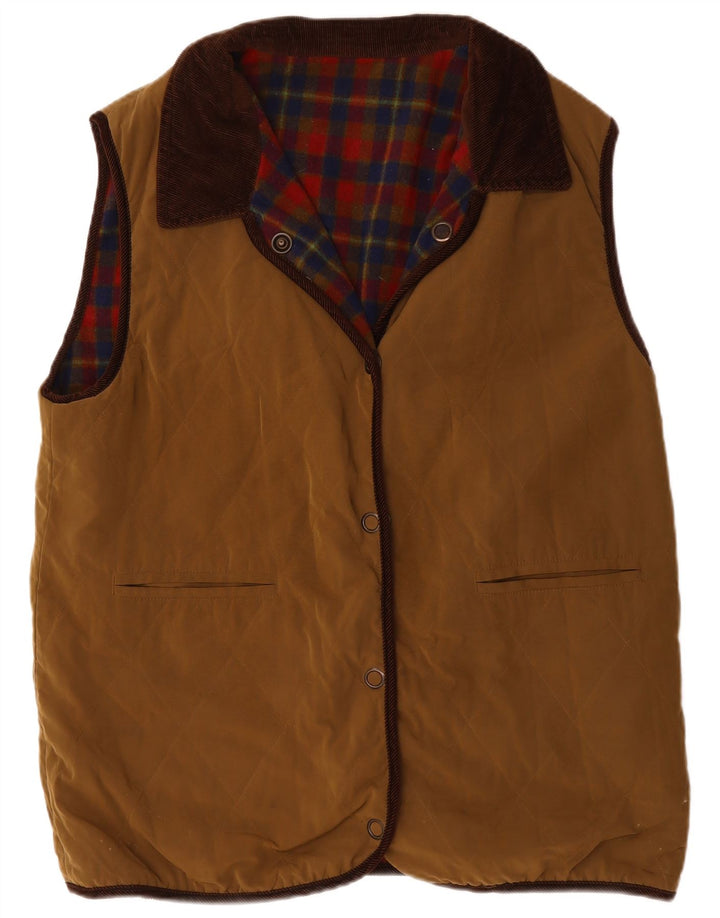 Damska dwustronna kamizelka Ulla Popken UK 20 2XL Brązowa wełna