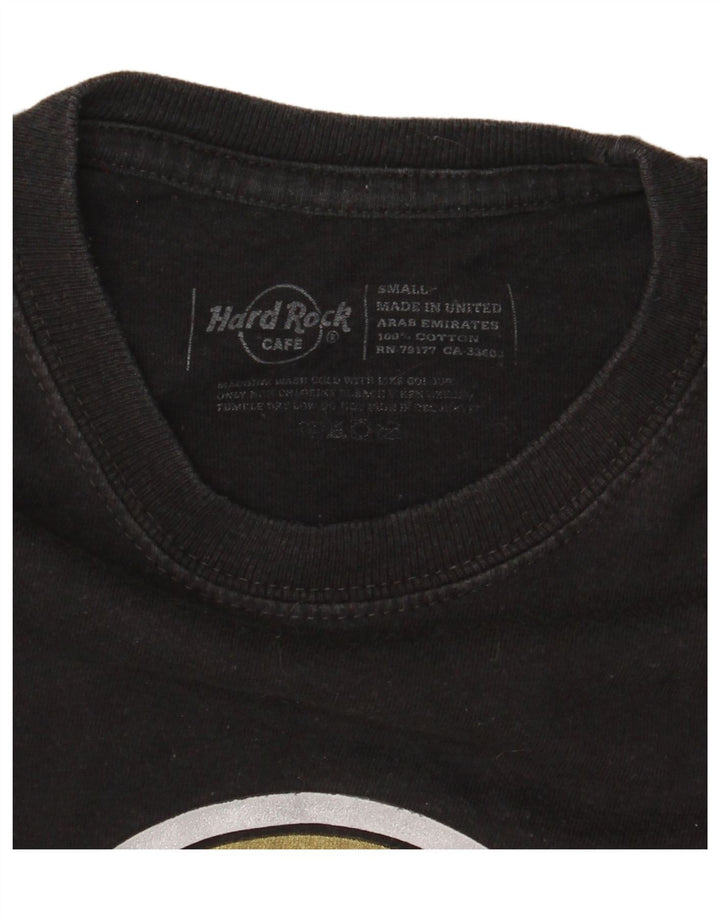Męski T-shirt z grafiką HARD ROCK CAFE, mały, czarny, bawełniany