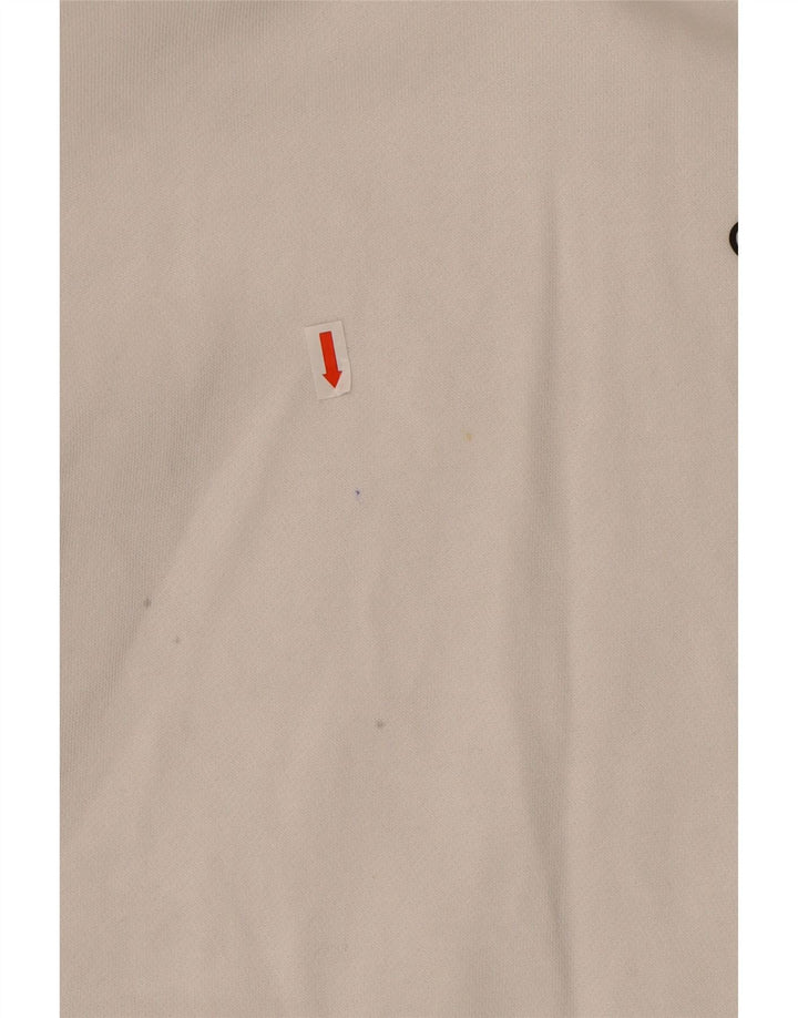 CHAMPION Mens Graphic Hoodie Jumper Small White Cotton