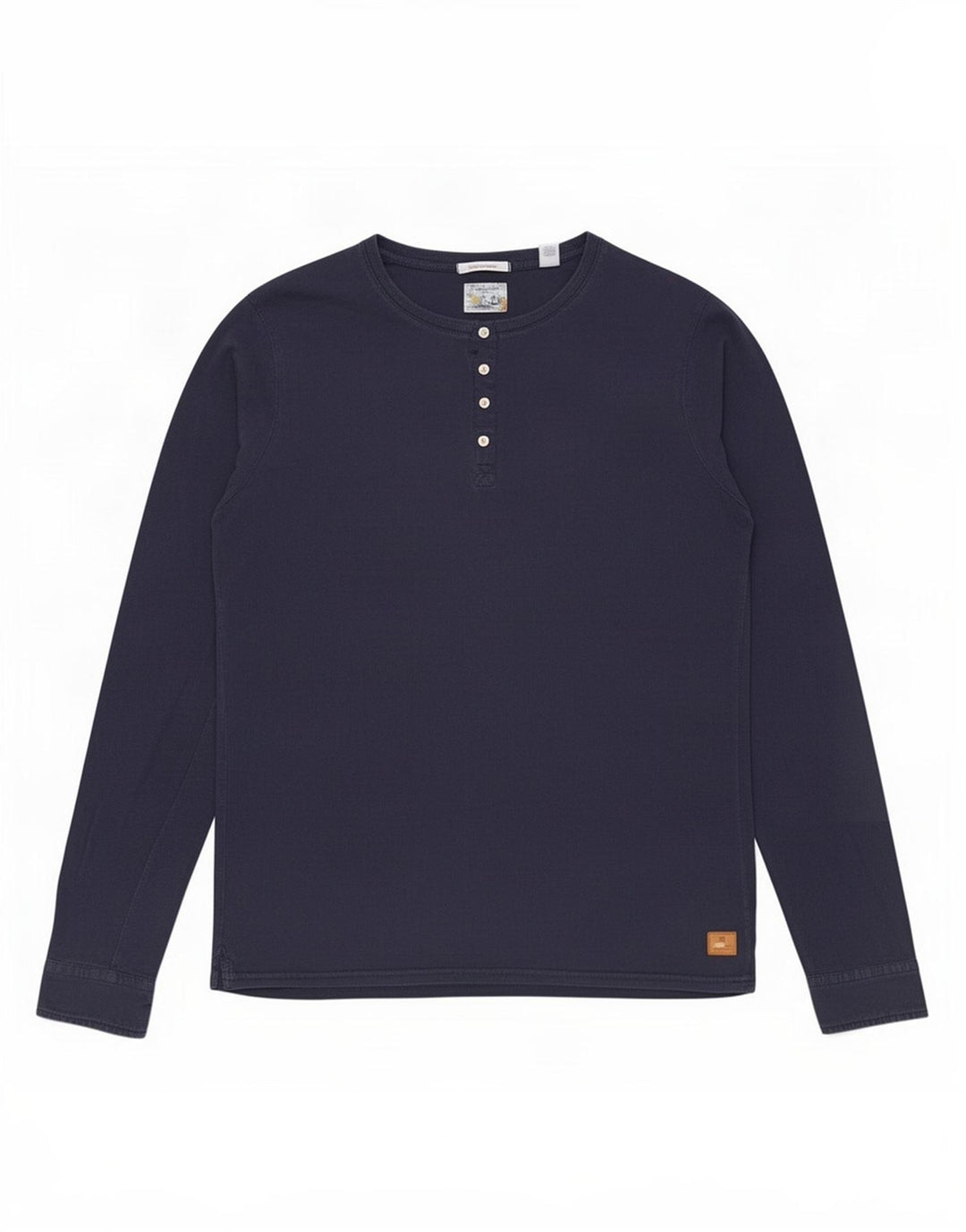 Męski top Scotch & Soda z długim rękawem, duży, granatowy, bawełniany