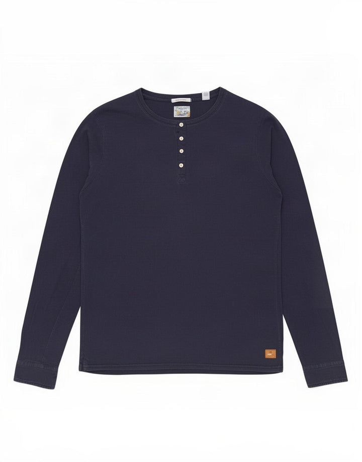 Męski top Scotch & Soda z długim rękawem, duży, granatowy, bawełniany