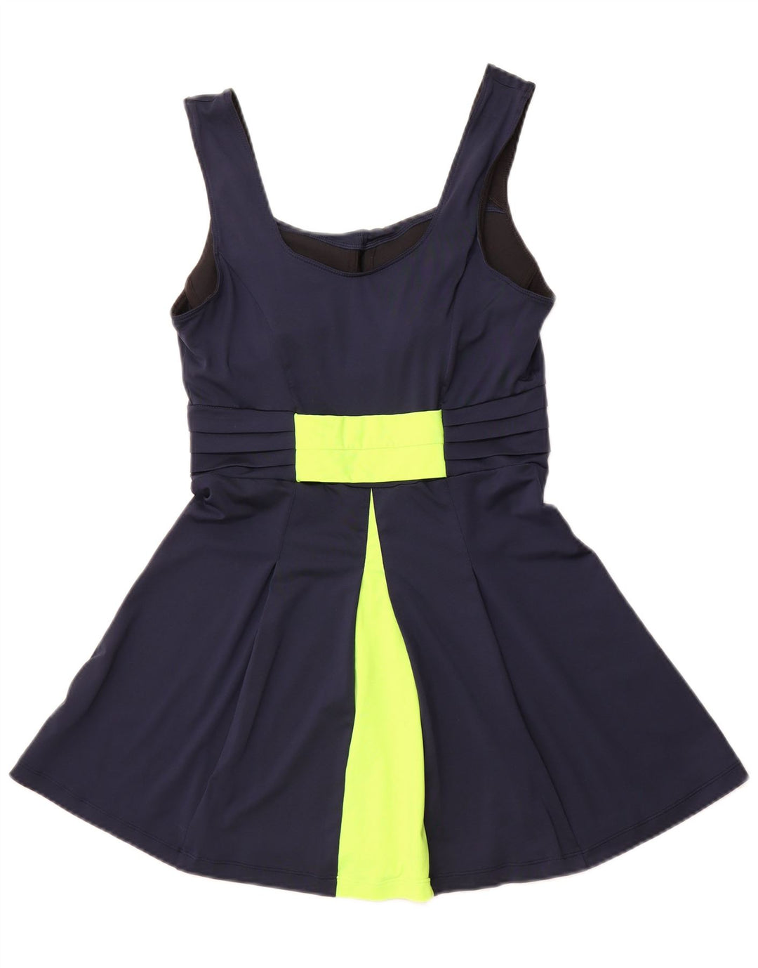 Damskie stroje kąpielowe NIKE Dri Fit UK 12, średni granatowy poliester z blokami kolorów