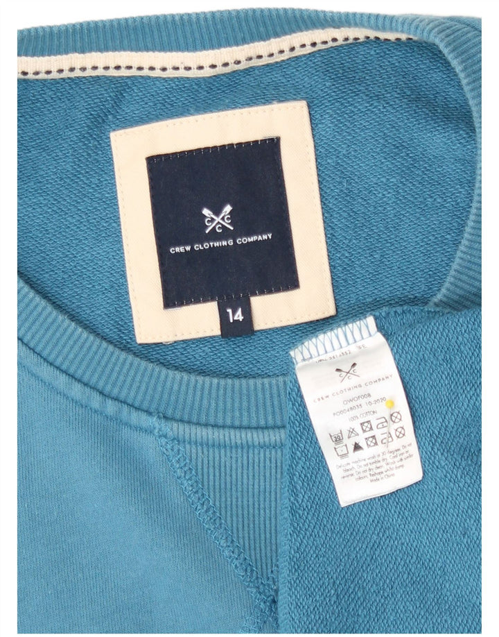 Crew Clothing Bluza damska Sweter UK 14 Średni niebieski, bawełniany