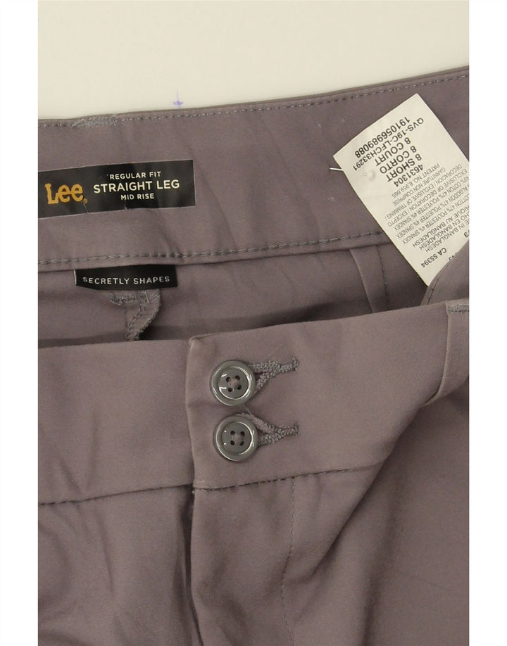 LEE Womens Mid Rise Regular Casual Trousers US 8 Medium W30 L30 Grey Vintage Lee and Second-Hand Lee from Messina Hembry 