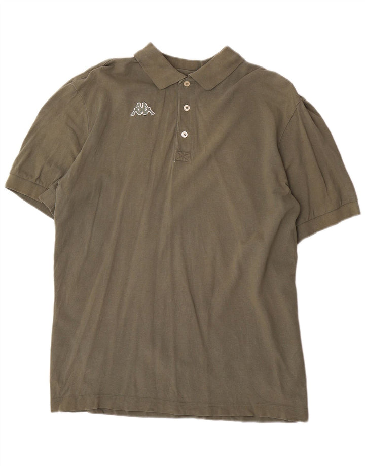 Męska koszulka polo Kappa XL, bawełniana w kolorze khaki