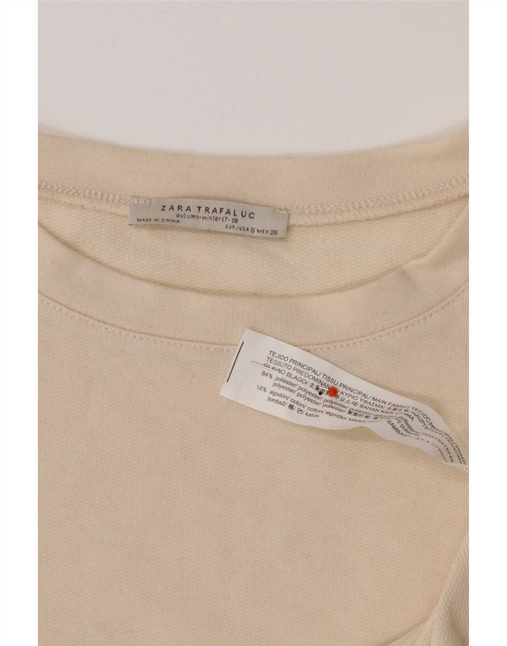 Damski top oversize z długim rękawem Zara UK 10 Small Beige Colorblock