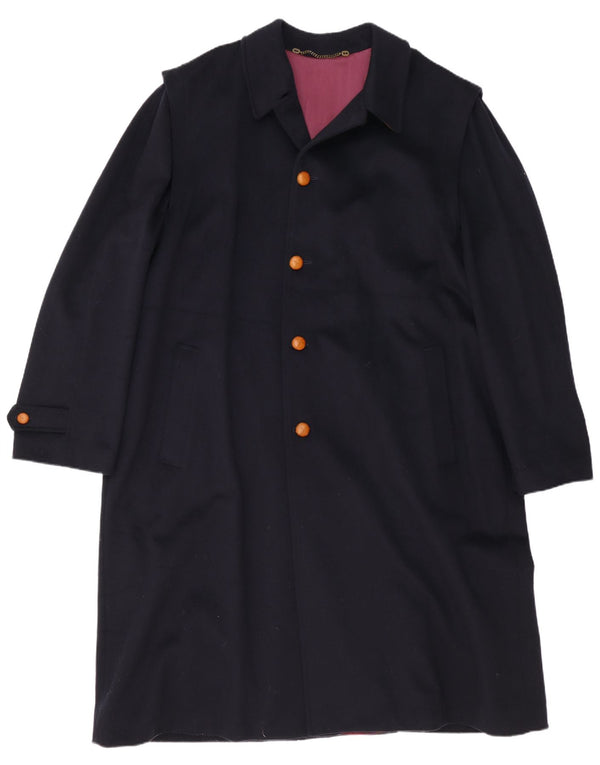 Płaszcz męski vintage UK 44 2XL granatowy
