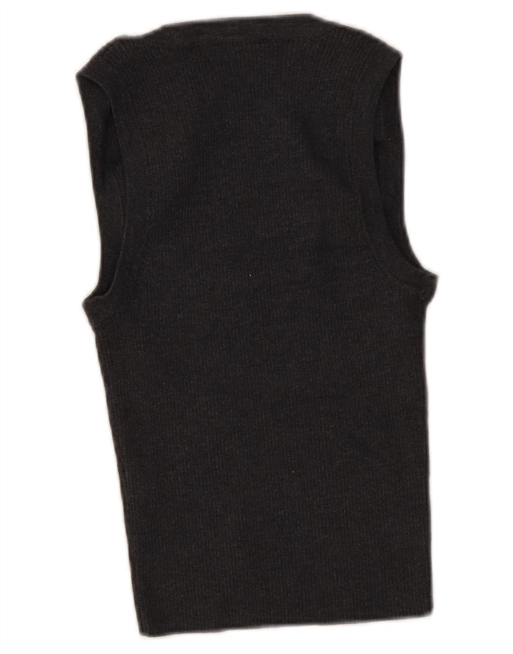 Damski krótki top Zara UK 8 Small, szary, bawełniany