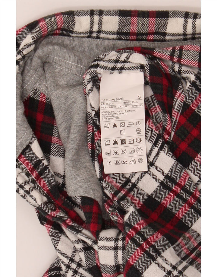 BENETTON Mens Flannel Shirt Small Red Check Cotton Vintage Benetton and Second-Hand Benetton from Messina Hembry 