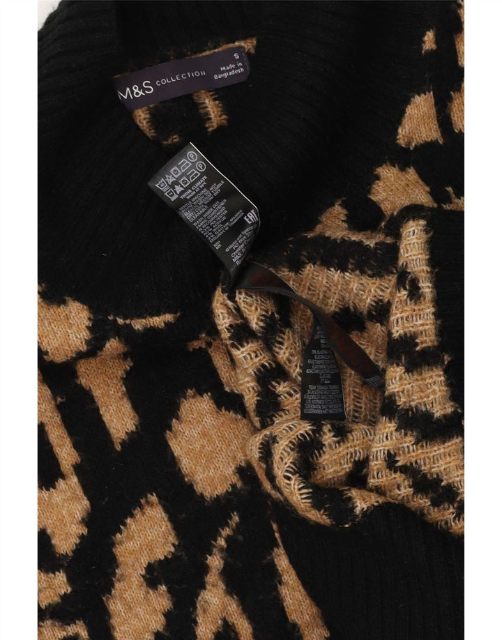 Marks & Spencer Damski sweter z golfem UK 10, mały, czarny