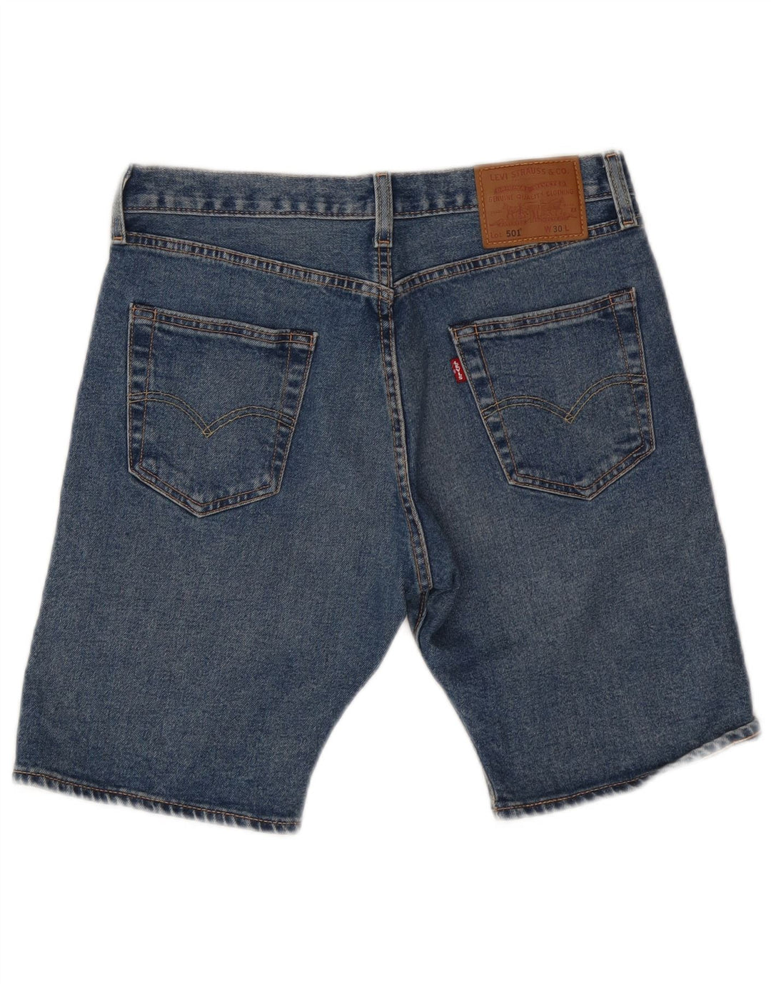 Męskie spodenki jeansowe LEVI'S 501 W30 Średnioniebieskie, bawełniane