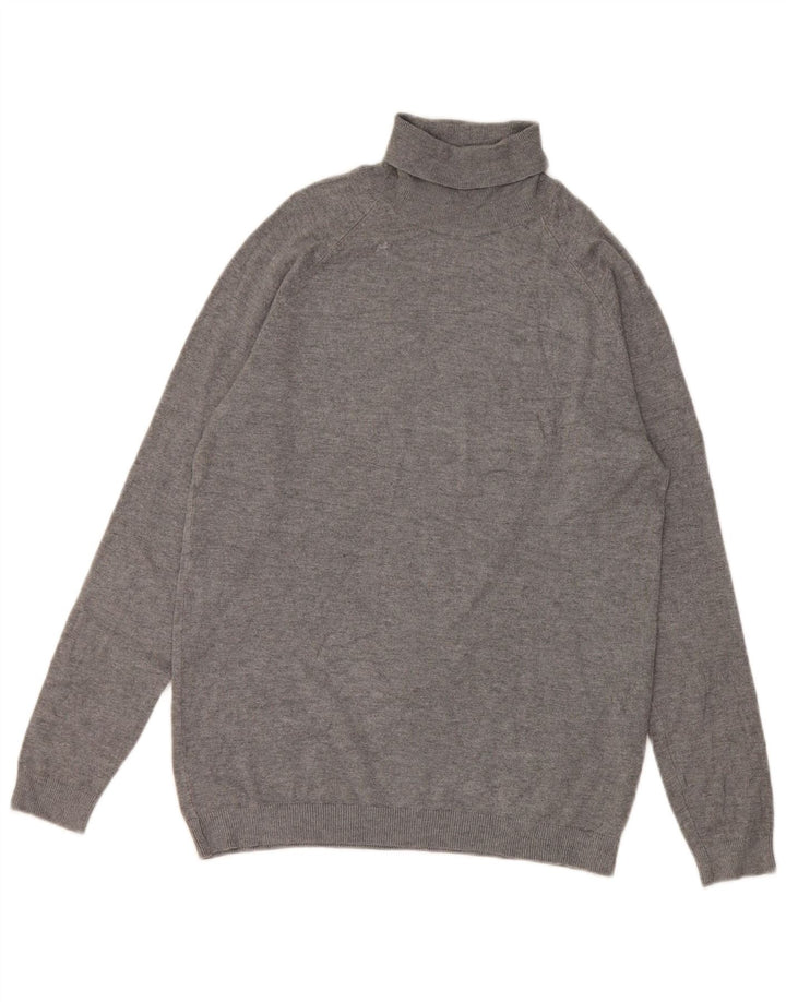 Męski sweter z golfem Zara Średni szary, wiskoza