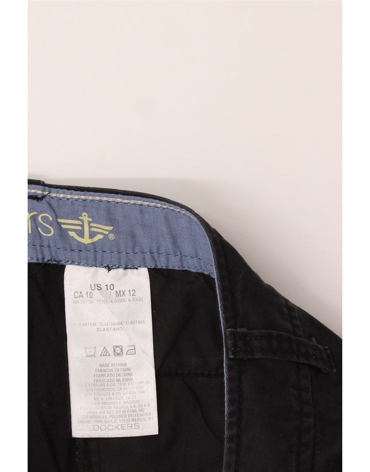 DOCKERS Womens Casual Shorts US 10 Large W34  Black Elastane Vintage Dockers and Second-Hand Dockers from Messina Hembry 