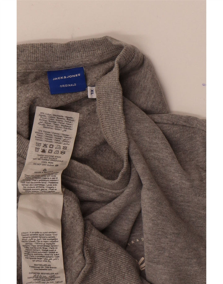 Męski sweter Jack & Jones XL, szara, nakrapiana bawełna
