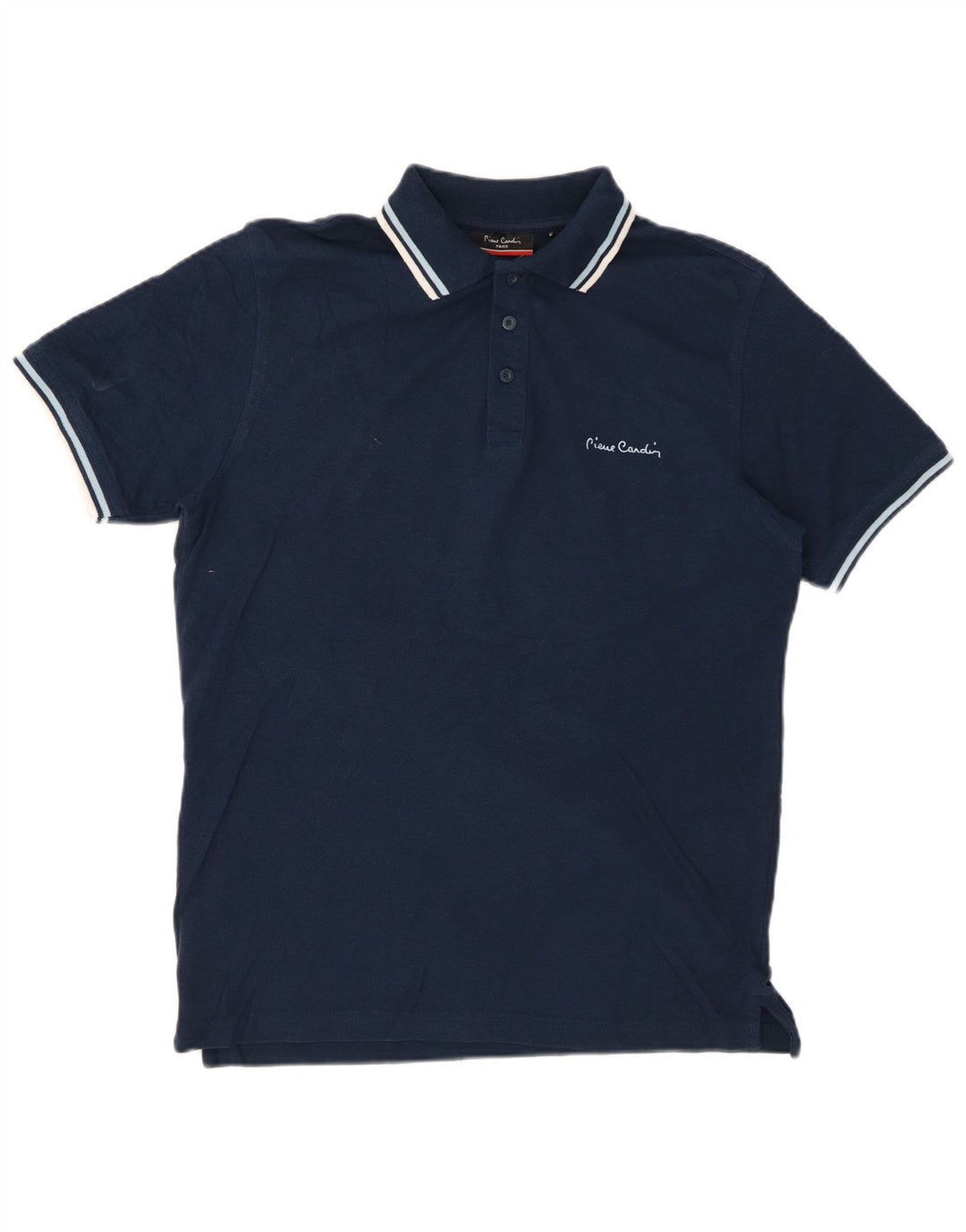 Męska koszulka polo Pierre Cardin o regularnym kroju, średnia, granatowa, bawełniana