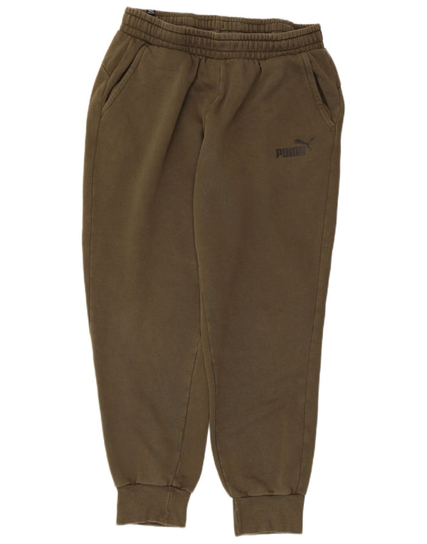 Męskie spodnie dresowe Puma Joggery, duże, bawełniane w kolorze khaki