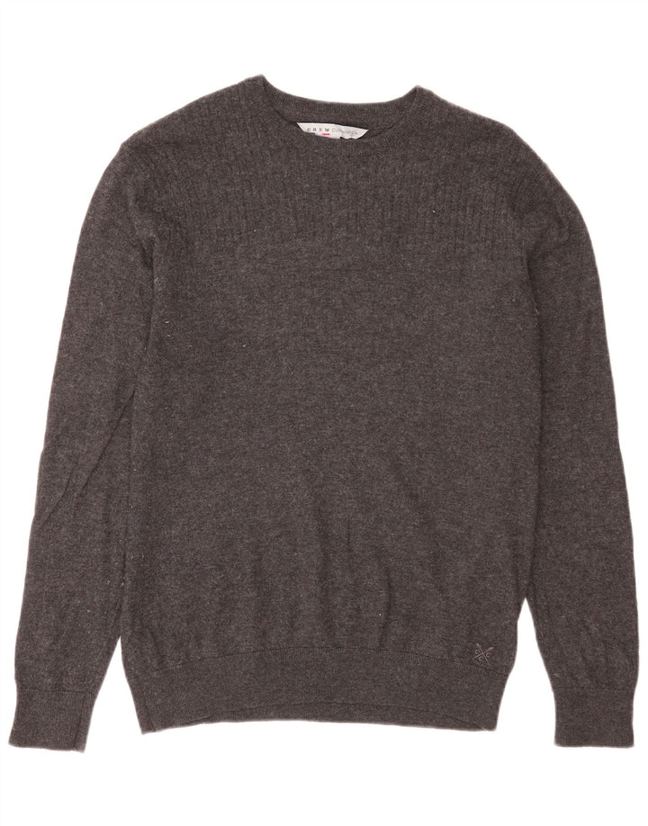 Crew Clothing Męski sweter z dekoltem w łódkę Średni szary nylon
