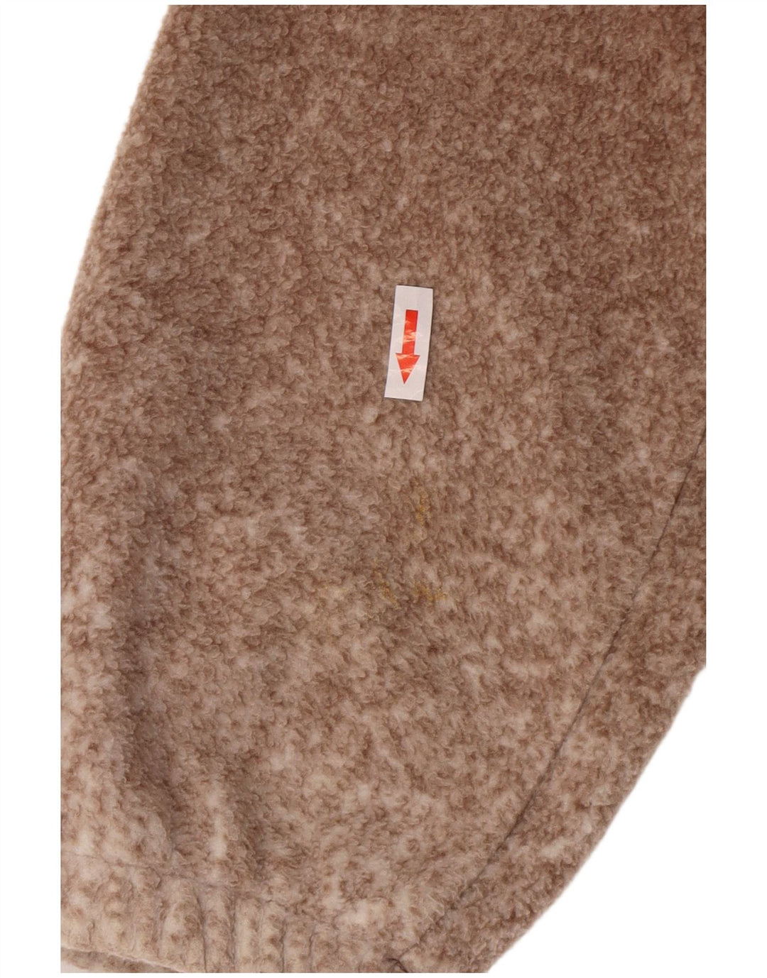 Męska kurtka polarowa Vintage Wolf Graphic UK 38 w kolorze średniego brązu nakrapiana