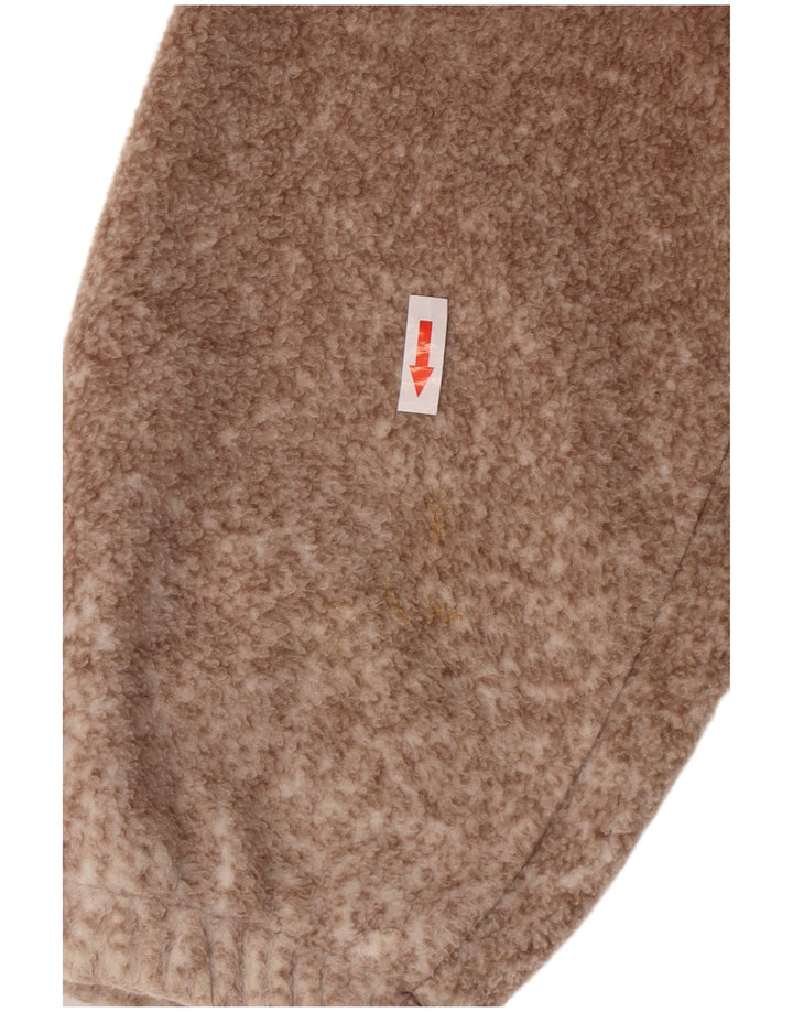 Męska kurtka polarowa Vintage Wolf Graphic UK 38 w kolorze średniego brązu nakrapiana