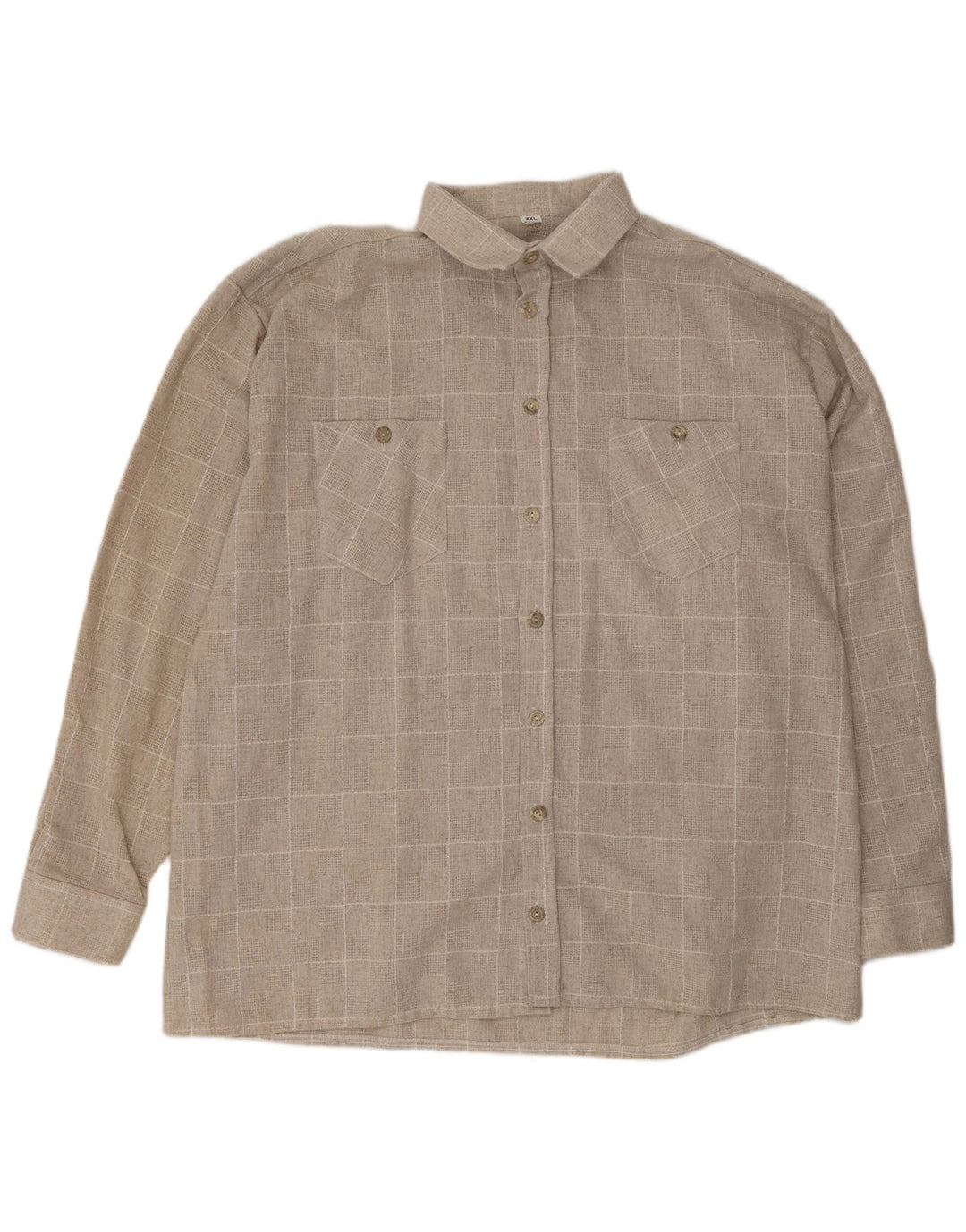 Koszula męska VINTAGE 2XL w beżową kratkę