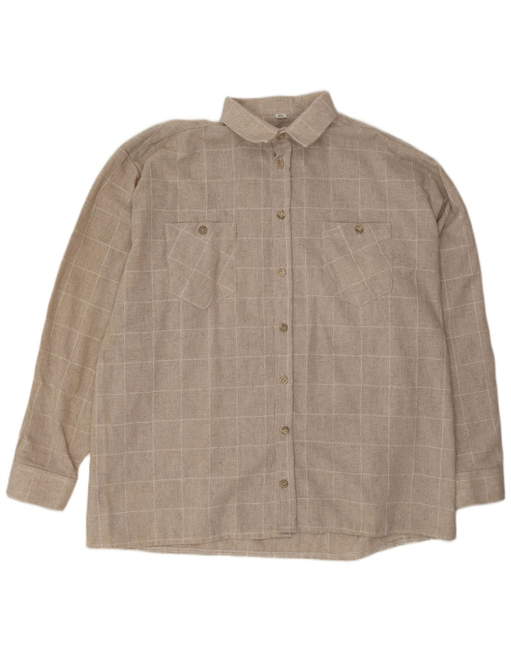 Koszula męska VINTAGE 2XL w beżową kratkę