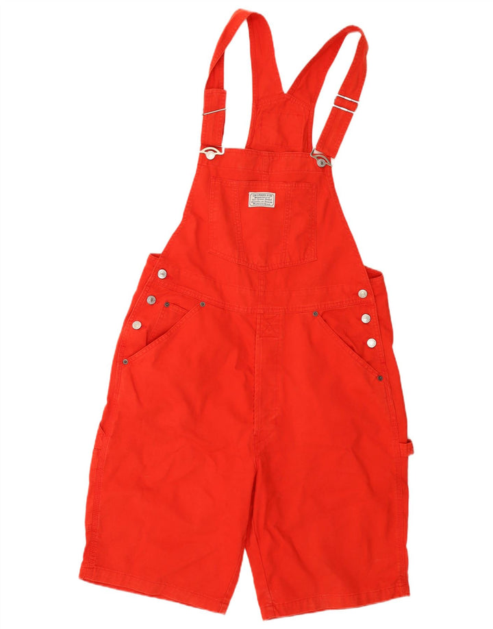 Damskie spodenki jeansowe ogrodniczki Levi's, duże, W36, czerwone, bawełniane