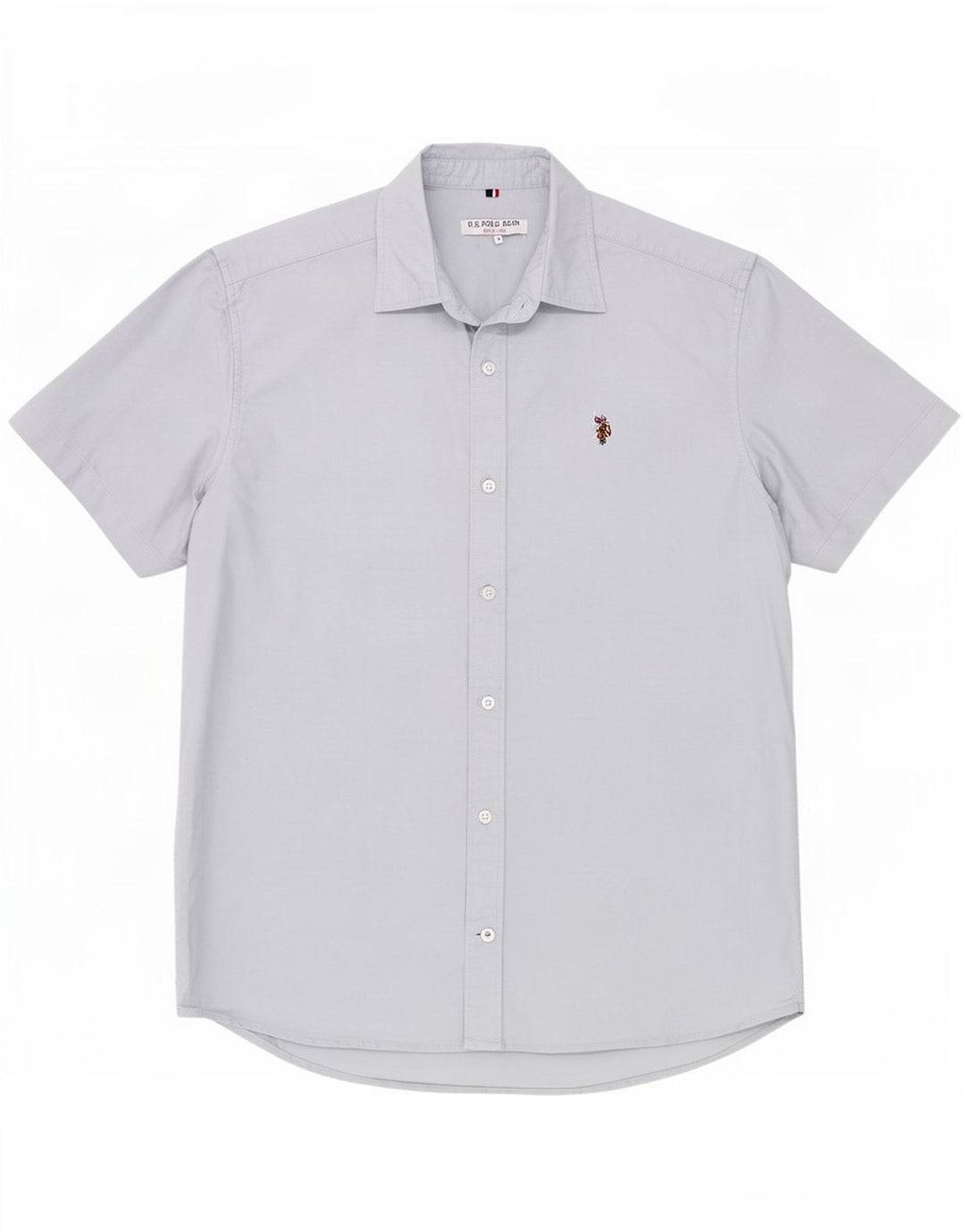 US Polo Assn. Koszula męska z krótkim rękawem, średnia niebieska, bawełniana