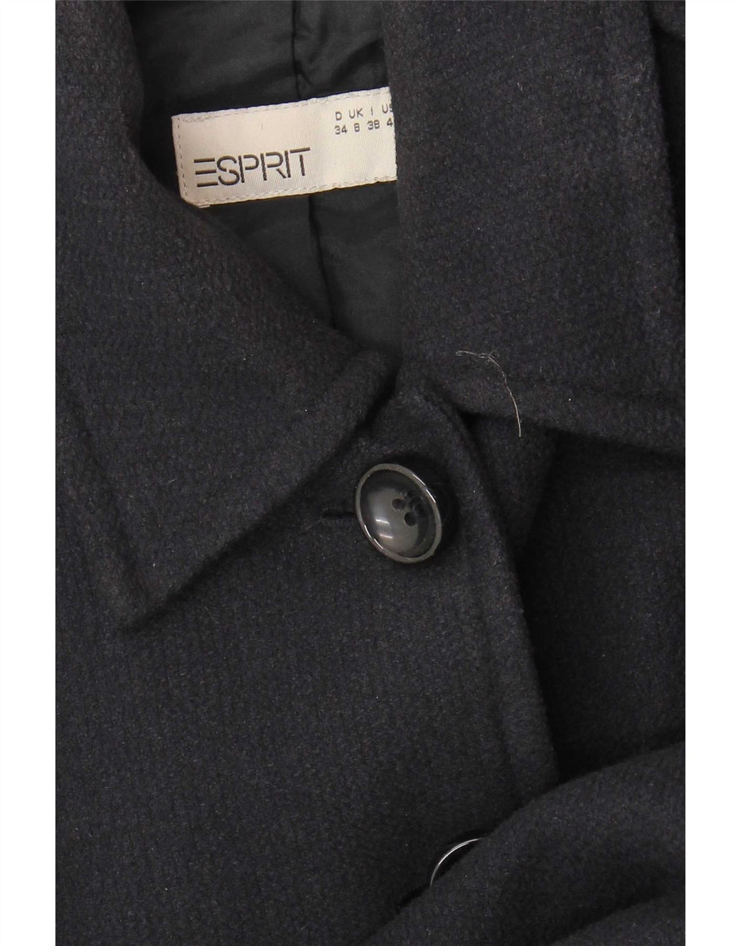 Płaszcz damski Esprit UK 8 Small, granatowy, bawełniany