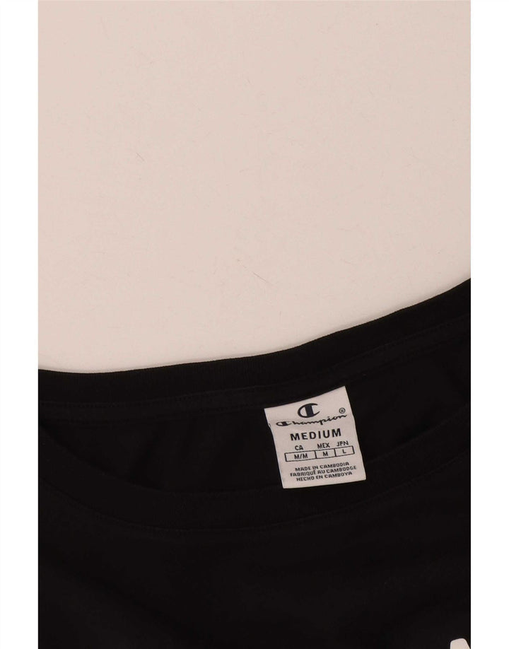 Damska koszulka Champion Crop Oversize Graphic Top UK 14 Medium Black