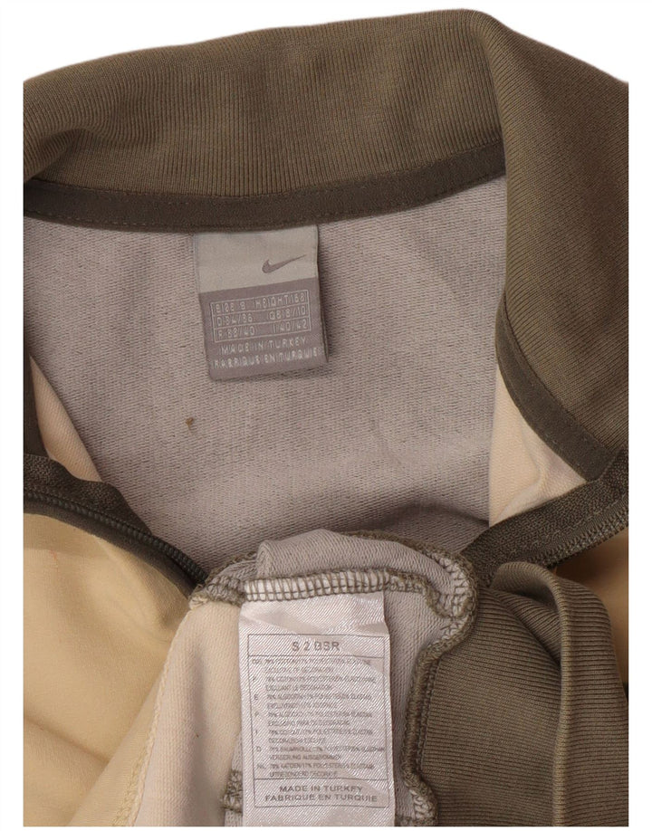 Damska bluza dresowa NIKE Crop Top UK 8/10 Mały beżowy blok kolorów