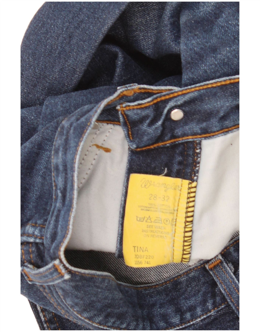 Męskie jeansy Bootcut Wrangler W28 L32, granatowe, bawełniane