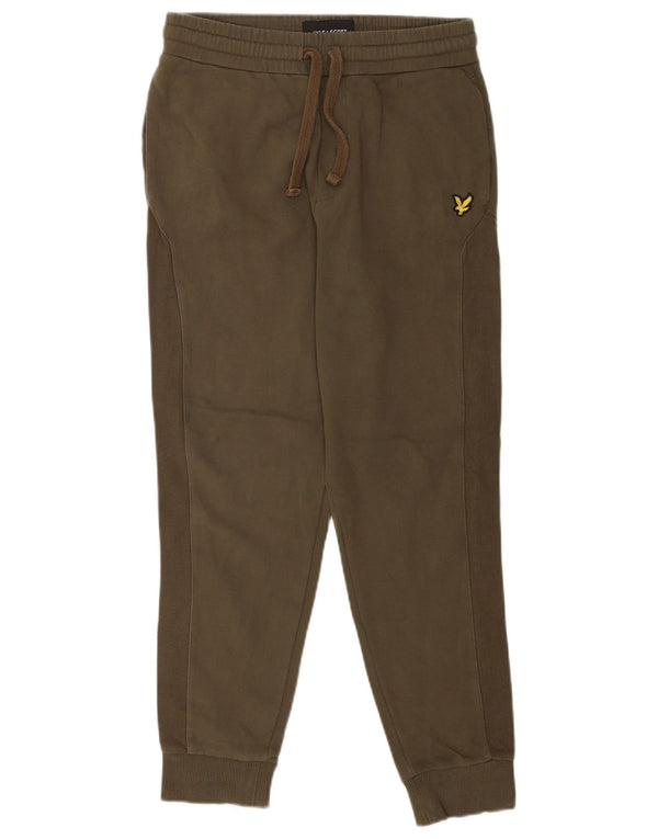 Męskie spodnie dresowe Lyle & Scott Joggers Small, zielone, bawełniane