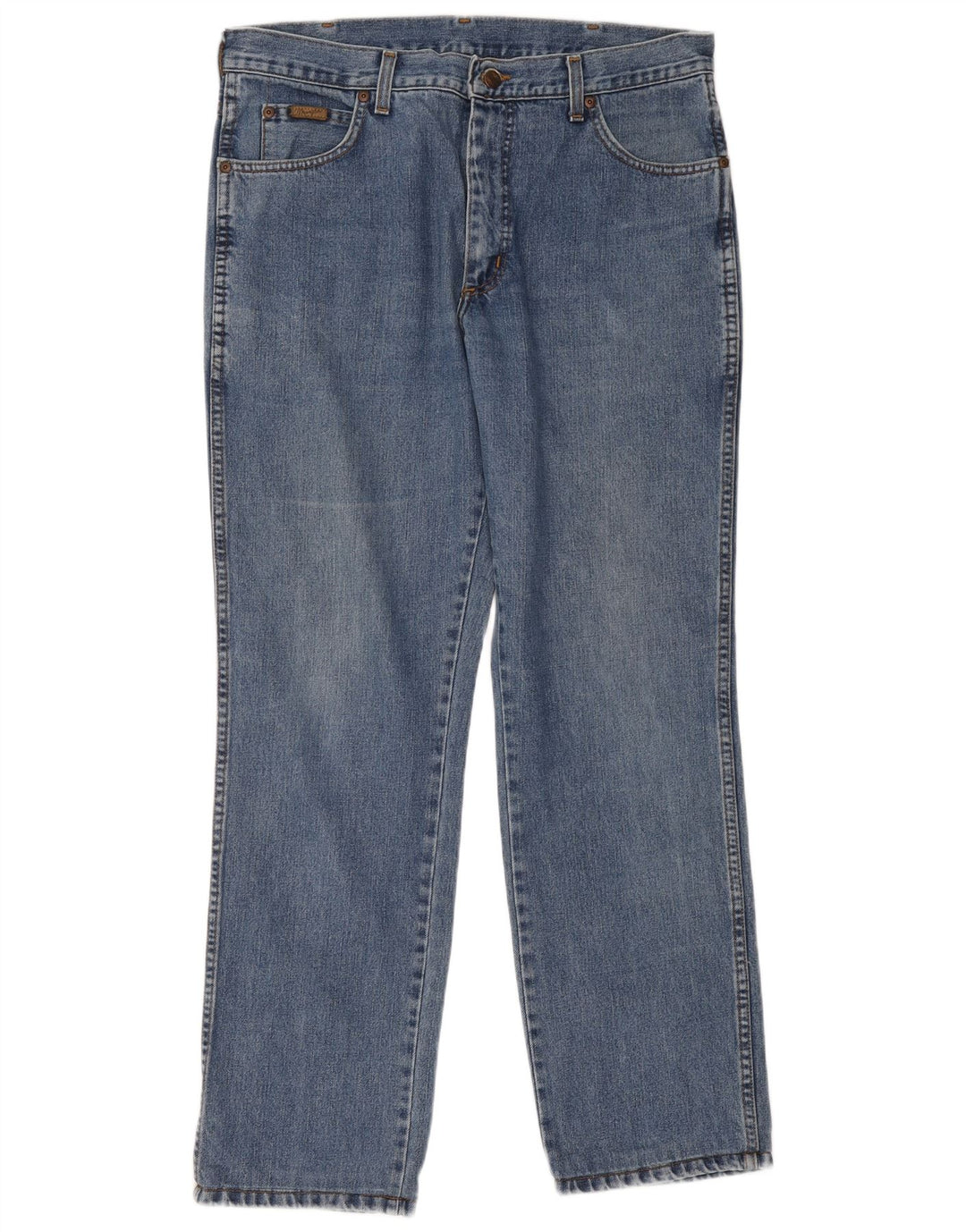 Męskie proste dżinsy Wrangler W36 L34, niebieskie, bawełniane
