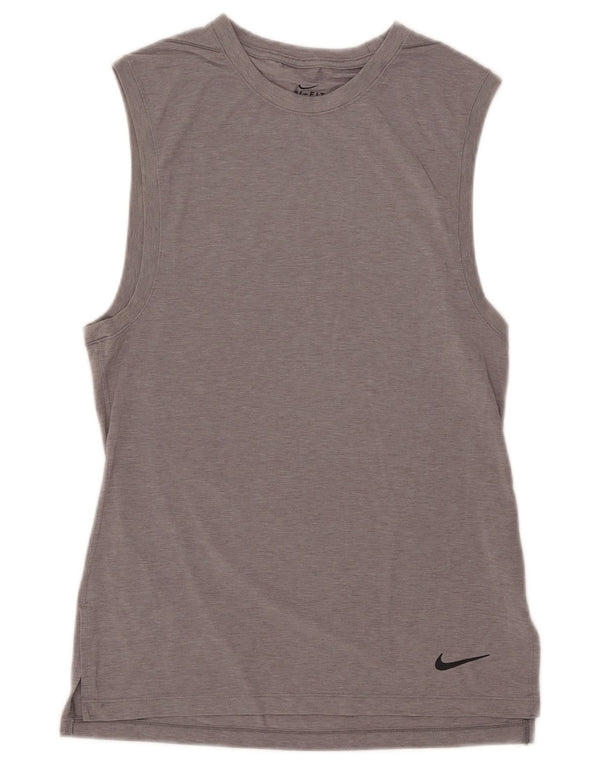Damska kamizelka Nike Dri Fit Top UK 10, mała, szary poliester