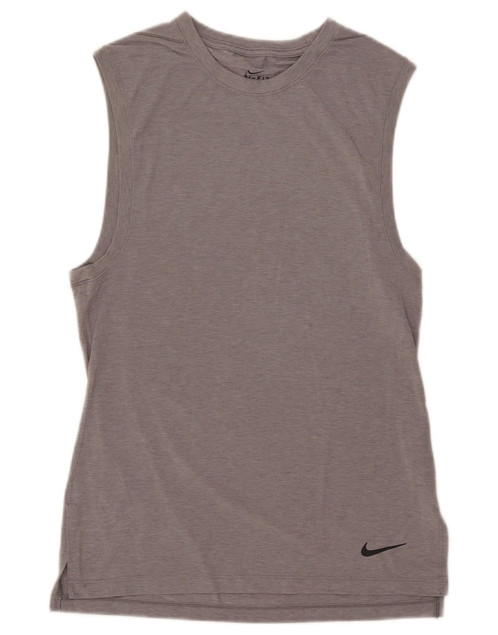 Damska kamizelka Nike Dri Fit Top UK 10, mała, szary poliester