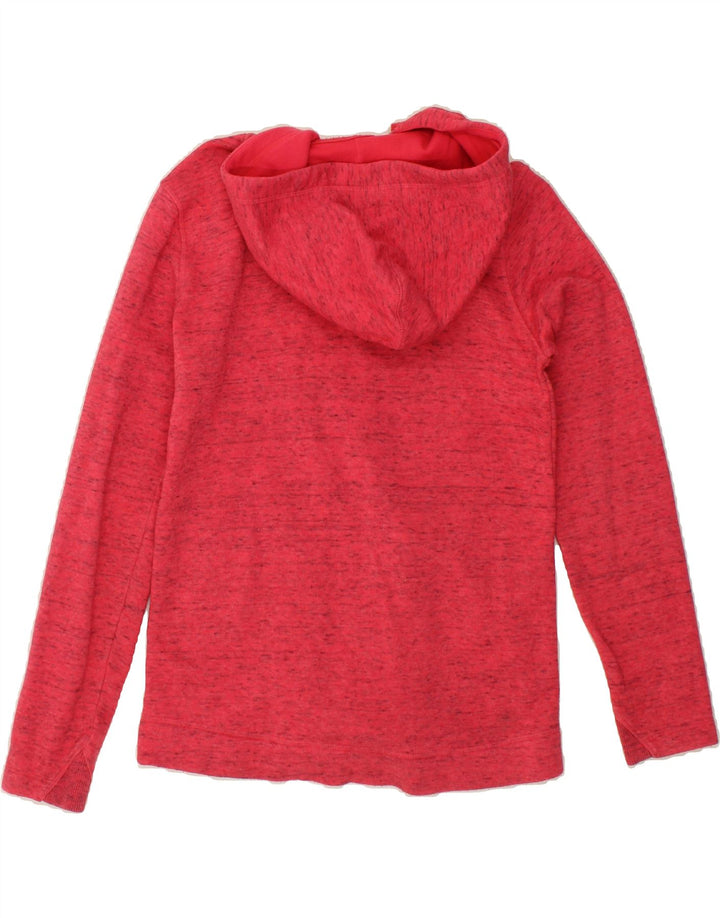 CHAMPION Womens Zip Hoodie Sweater UK 12 Medium Red Flecked Vintage Champion and Second-Hand Champion from Messina Hembry 