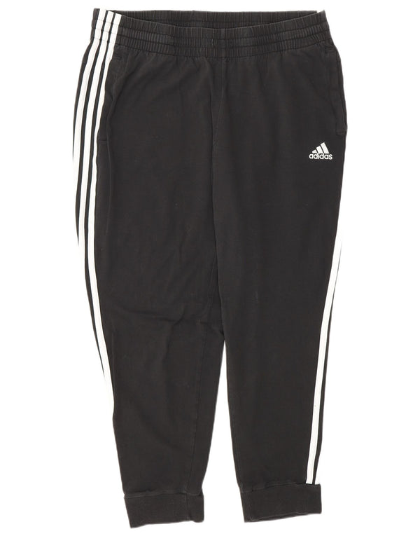 Damskie spodnie dresowe Adidas Joggers UK 16/18, duże, czarne, bawełniane