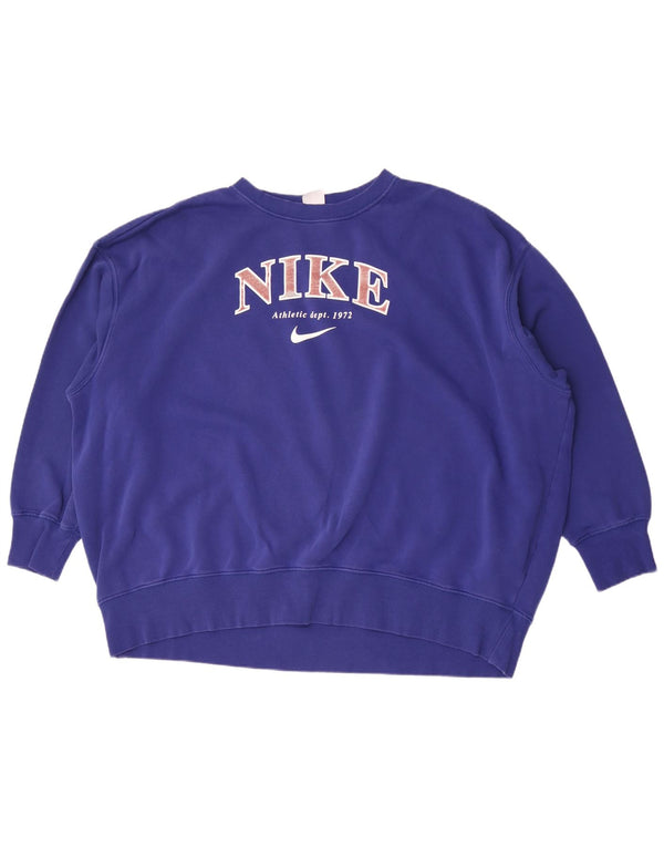 Męska bluza dresowa Nike Graphic o luźnym kroju, 2XL, niebieska, bawełniana