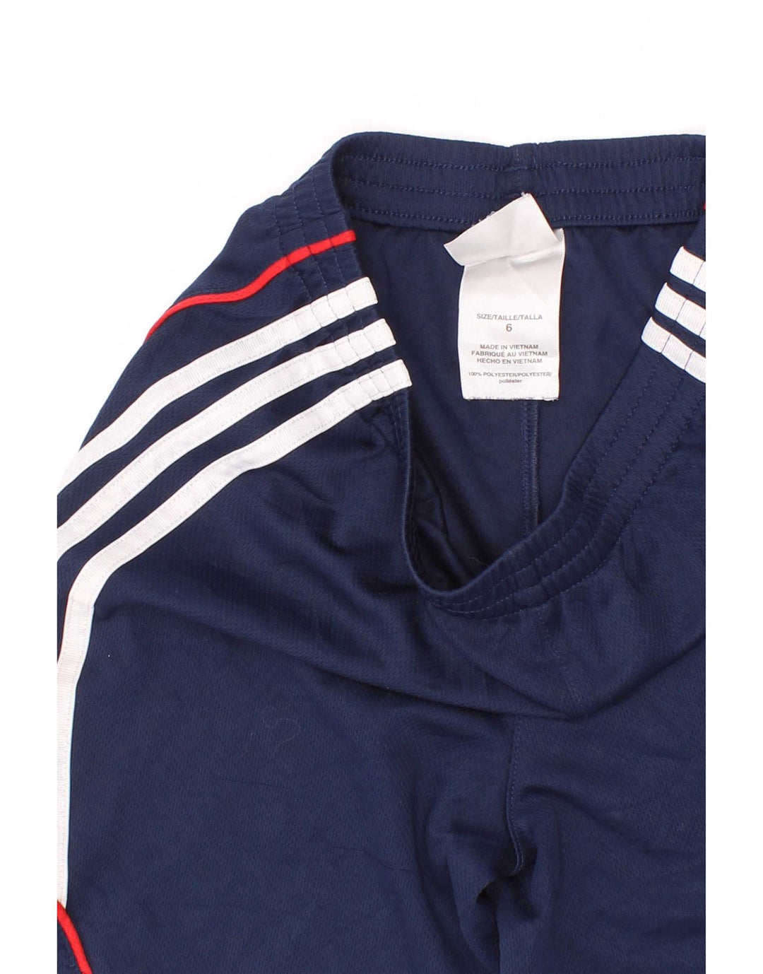 Chłopięce spodenki sportowe Adidas 5-6 lat Granatowy poliester z blokami kolorów