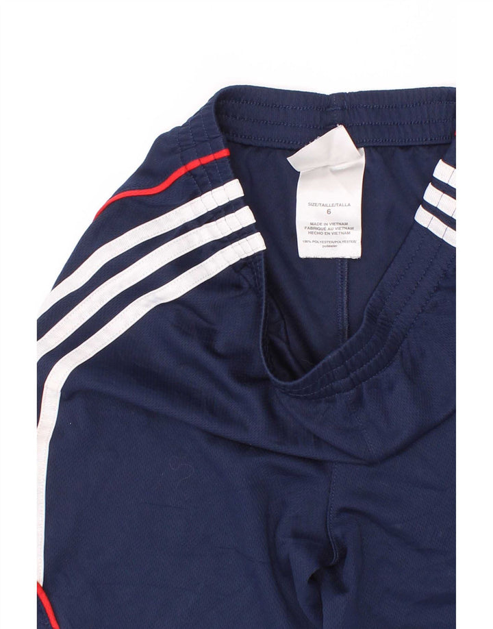 Chłopięce spodenki sportowe Adidas 5-6 lat Granatowy poliester z blokami kolorów