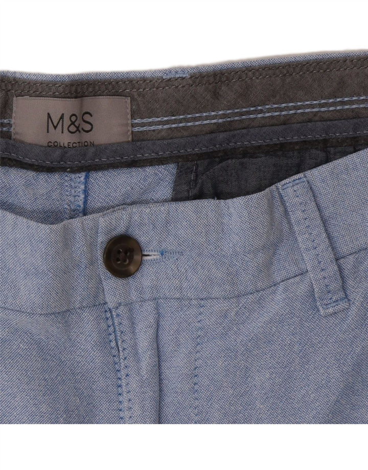 Męskie spodenki Chino Marks & Spencer W34, duże, niebieskie, bawełniane