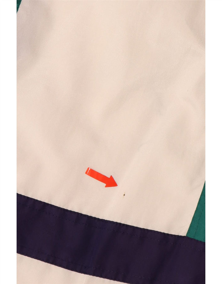 Męska kurtka dresowa COSMOS UK 16, duża, biała, z blokami kolorów