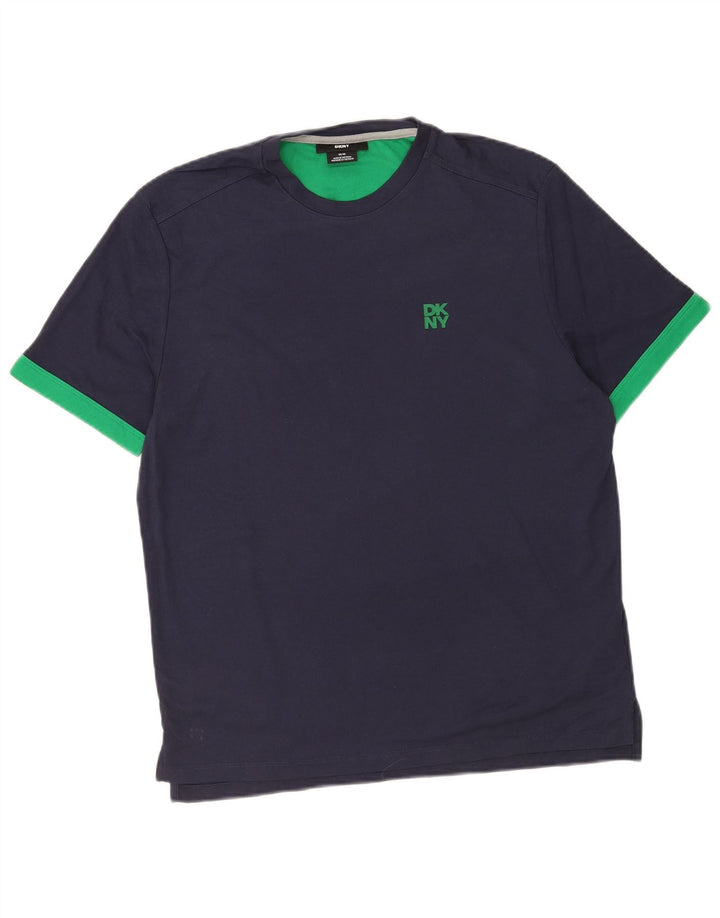 T-shirt męski Dkny Top, średni, granatowy, bawełniany