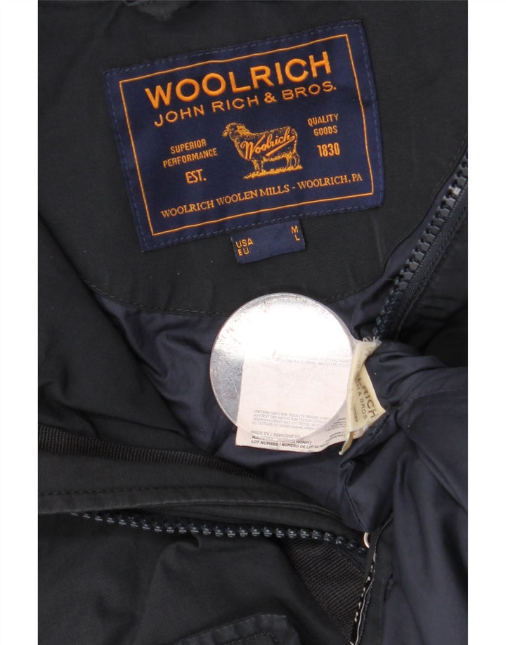 WOOLRICH Męska kurtka parka z kapturem UK 40, duża, granatowa, bawełniana