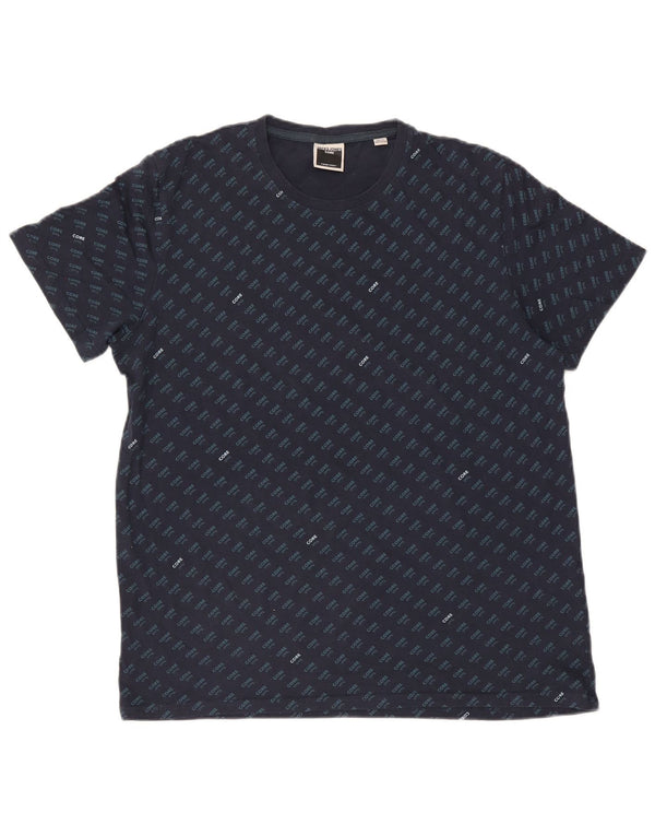 Męski T-shirt z grafiką Jack & Jones, duży, granatowy, bawełniany
