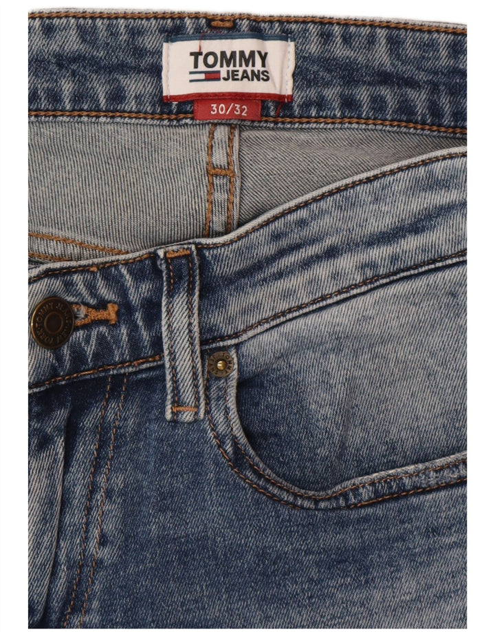 Męskie jeansy slim fit TOMMY HILFIGER W30 L32 niebieskie