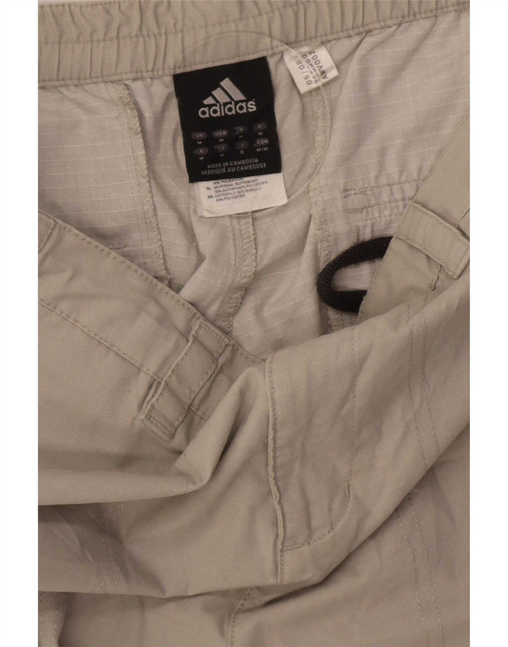 Adidas Męskie Bermudy Cargo Spodenki Średnie W32 Beżowe Bawełniane